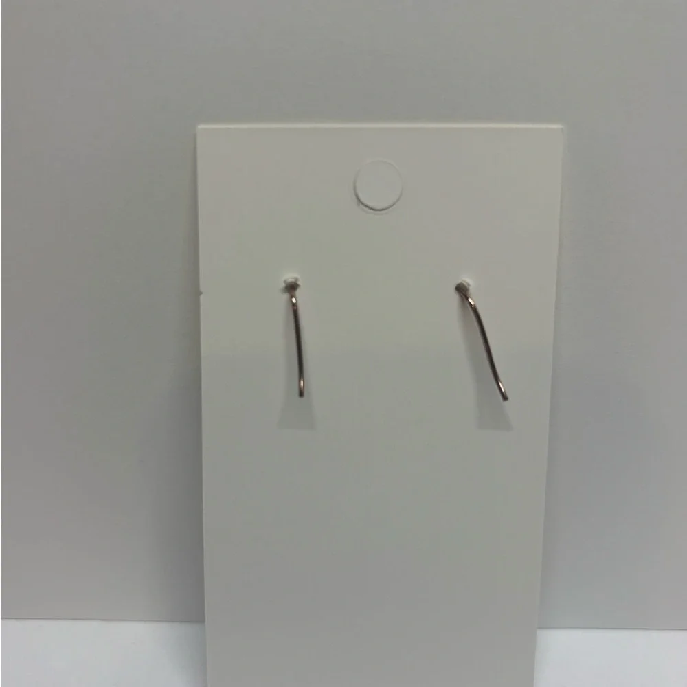 Rose Gold Teardrop Earrings - Picture 2 of 2